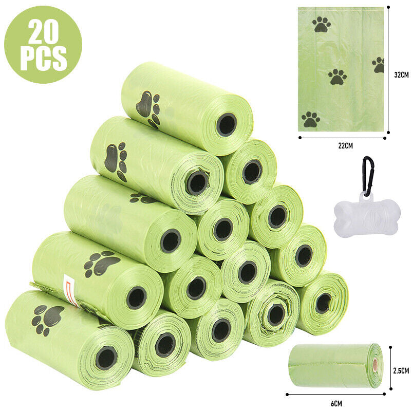 1500PCS Rolls Biodegradable Dog Poo Bag Pet Waste Poop Pick up Garbage Bags