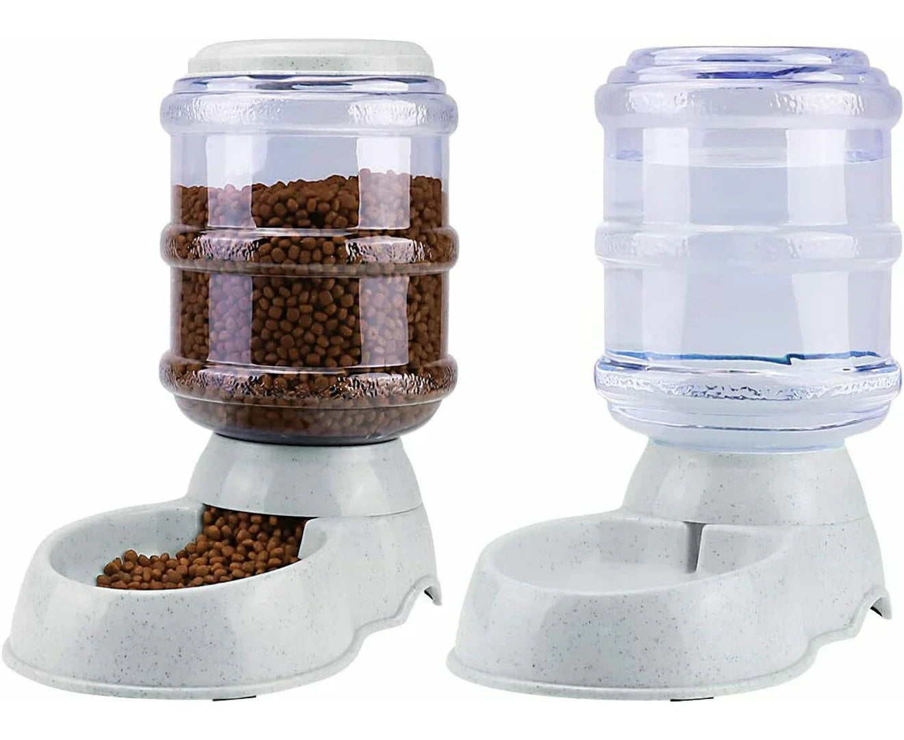 2 X 3.8L Pet Water Food Feeder Dog Cat Puppy Dispenser Feeder Bowl Bottle Automatic