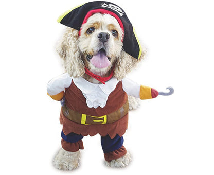 The Dog Turns into a Pirate Costume New Halloween Pet Costumes