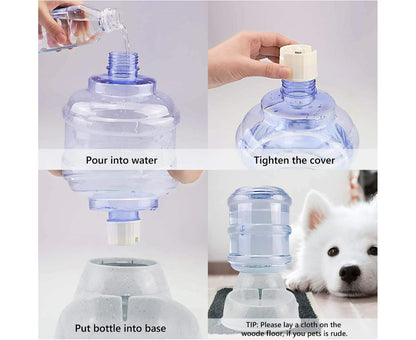 2 X 3.8L Pet Water Food Feeder Dog Cat Puppy Dispenser Feeder Bowl Bottle Automatic