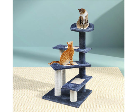 I.Pet Cat Tree 100Cm Scratching Post Scratcher Tower Wood Condo House Trees Bed