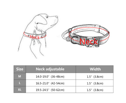 Premium Dog Collar with Handle, Adjustable Dog Collar Heavy Duty Quick-Release Buckle Dog Collar for Small or Medium to Extra Large Dogs Camo Green XL