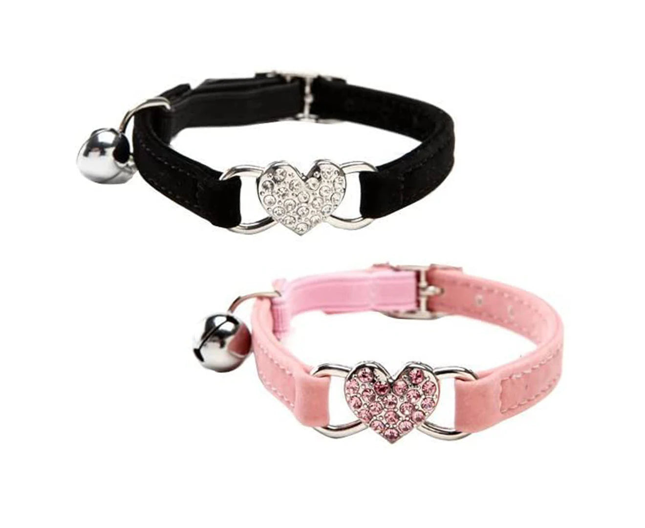 Cat Collar with Safety Belt and Bell 24-30Cm, Gift for Valentine'S Day